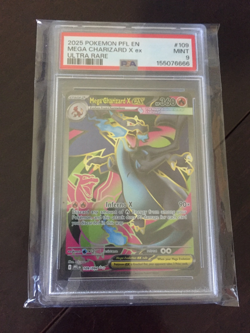 Pokemon Mega Charizard X EX Ultra Rare PSA 9 Me02 Phantasmal Flames 109/094 Holo - Image 1