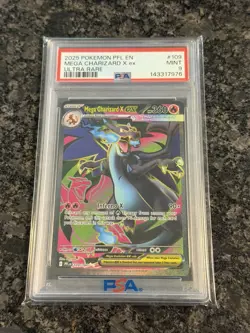 Pokemon TCG Mega Charizard X ex 109/094 Phantasmal Flames Ultra Rare Holo PSA 9 - Image 1
