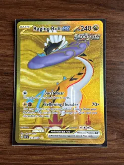 Pokemon TCG Raging Bolt EX Temporal Forces Hyper Rare Card 218/162 - Image 1