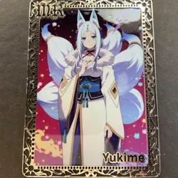 Goddess Story Gold METAL Card - Maiden Party - Serial Number #/100! Yukime Fox - Image 1