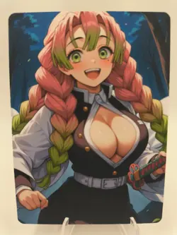 Mitsuri DoubleSided Card - Demon Slayer - Spicy Waifu Doujin Lewd Goddess Story - Image 1
