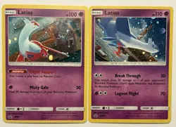 Latios Sm88 & Latias Sm87 - Sun & Moon Promo Set Of 2 Cards LP - A13 - Image 1