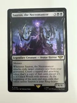 Sauron the Necromancer Foil MTG Magic the Gathering Card NM Near Mint LTR - Image 1