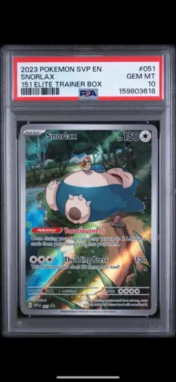 PSA 10 Snorlax 151 Sv: Scarlet & Violet Promo Card. - Image 1