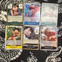One Piece TCG Luffy Card Lot Of 6 English - Image 1