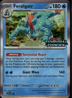 Feraligatr Prerelease Promo SV: Scarlet & Violet Promo Cards 089 Water Holo Poke - Image 1