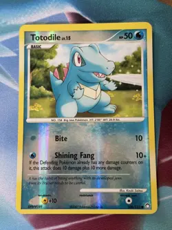 Totodile Reverse Holo 106/123 Secret Wonders Pokemon Card TCG 2007 - Image 1