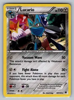 Lucario (63) XY - Fates Collide #63/124 Cosmos Holo Rare Pokemon Card - Image 1