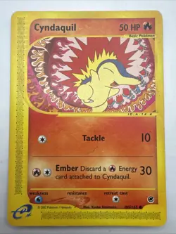 Cyndaquil 105/165 Regular Pokemon card Expedition Base Set - Image 1