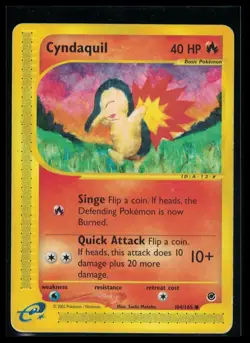 Pokemon TCG Cyndaquil Expedition Card 104/165 Regular - Image 1