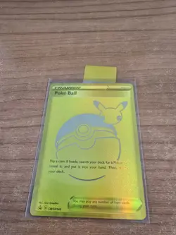 Pokemon Poke Ball SWSH146 Celebrations Promo Gold Ultra Premium - Image 1