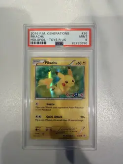 Pokemon XY Generations Toys R Us Pikachu Holo Promo 26/83 PSA 9 (2016) - Image 1