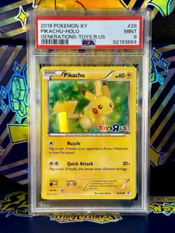 2016 Pokemon Pikachu 26/83 XY Generations Holo STAMPED Toys R Us Promo - PSA 9 - Image 1