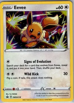 Eevee SWSH118 Holo SWSH: Sword & Shield Promo Cards - Pokemon Card - NM - Image 1