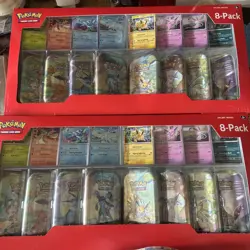 Costco Pokemon Prismatic Evolutions 8 Mini Tins 2 Pack - Image 1