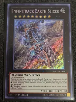 Yugioh Infinitrack Earth Slicer INCH-EN009 Secret Rare 1st Ed NM - Image 1