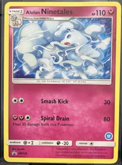 Pokemon Card Black Star Promo - 2018 Alolan Ninetales SM128 Non Holo - Image 1