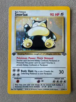 Pokemon TCG Snorlax Holo Rare 1st Edition Jungle 1999 #11/64 - Excellent / LP - Image 1