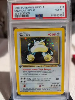Pokemon Jungle 1999 Holo Rare 1st Edition Snorlax 11/64 PSA 8 - Image 1