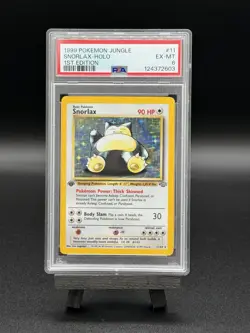 1999 POKEMON SNORLAX 1ST EDITION JUNGLE #11 HOLO RARE WOTC - PSA 6 EX-MT - Image 1