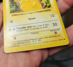 Pokemon TCG - Pikachu 58/102 Base Set Shadowless - Red Cheeks heavily played HP - Image 2