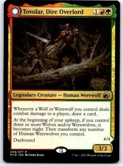 Tovolar, Dire Overlord 246 R Innistrad: Midnight Hunt MTG LP - Image 1