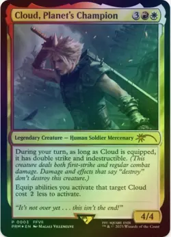 1 x Cloud, Planet's Champion - Foil - Promo - Final Fantasy - LP - MTG - Image 1
