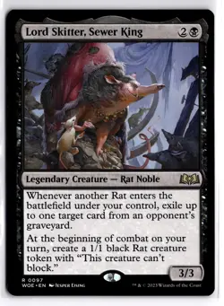 Lord Skitter, Sewer King 97 Rare Wilds of Eldraine Magic: The Gathering Foil NM - Image 1