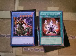 YUGIOH THE MASKED BEAST DPBC RARE + CURSE OF THE MASKED BEAST LON/DB1 COMMON NM - Image 2