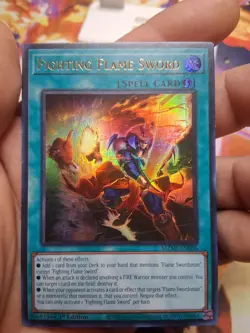 Yugioh!-Fighting Flame Sword-Ultra Rare-mzmi-en008-1st Ed-(VLP/NM) - Image 3