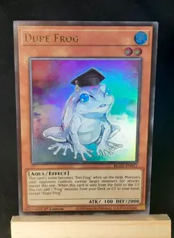 Yu-Gi-Oh! Dupe Frog *ULTRA RARE* BLGG-EN055 1st Edition NM - Image 1