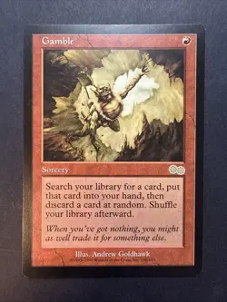 Gamble - Urza's Saga - Magic the Gathering MTG - Image 1
