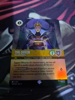 Disney Lorcana card Fabled Conceited Ruler The Queen Epic Secret Rare 205/204 - Image 1