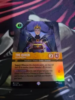 Disney Lorcana card Fabled Conceited Ruler The Queen Epic Secret Rare 205/204 - Image 2