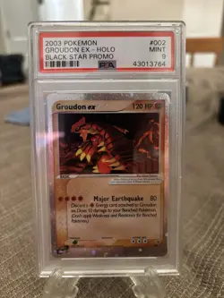 Pokemon 2003 Black Star Promo #002 Groudon EX-Holo PSA 9 - Image 1