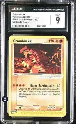 Groudon ex 002 Nintendo Power Magazine Regular Black Star Promo 2003 CGC 9 MINT - Image 2