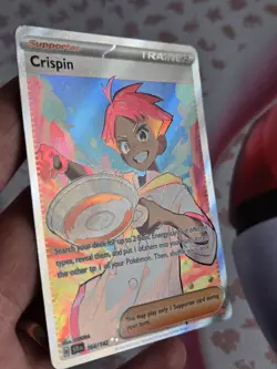 Crispin Full Art Trainer Stellar Crown Holo 164/142 SV07 Mint - Image 3