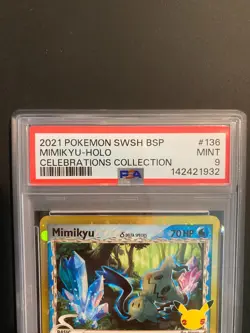 Pokemon Mimikyu (Delta Species) SWSH136 Celebrations Promo Card PSA 9 Mint - Image 2