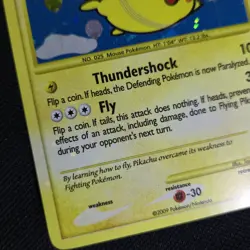 HEAVY HOLO BLEED Flying Pikachu 113/111 Rivals Secret Holo Secret Pokemon Card - Image 2