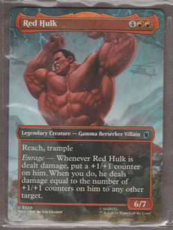 Red Hulk (Borderless) Marvel Super Heroes Regular Magic The Gathering Card - Image 1