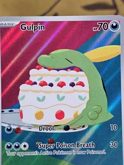 Pokemon TCG Gulpin 154/142 Stellar Crown Illustration Rare Holo Card NM - Image 2