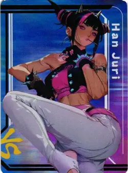 HAN JURI Holographic Street Fighter Limited Anime Collectible Card - Image 1