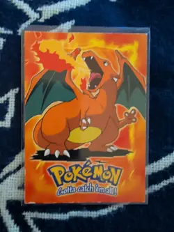 Charizard #06 BLUE LABEL E6 OF 12 - Pokemon Topps TV Animation Trading Card - MP - Image 1
