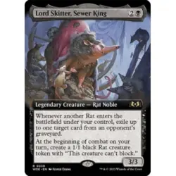 LORD SKITTER, SEWER KING (EXTENDED ART) X4 Wilds Of Eldraine WOE Magic MTG CARD - Image 1