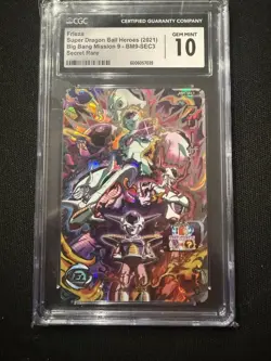 Super Dragon Ball Heroes cards BM9-SEC3 Frieza all forms secret rare CGC 10 - Image 1