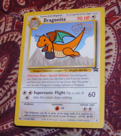 Dragonite 5 WOTC Movie WB Presents Stamped Black Star Promo Pokemon Card - Image 2