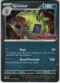 Tyranitar (Paldea Evolved Stamp) Holo Miscellaneous Cards & Products Pokemon NM - Image 1