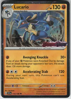 Lucario (Scarlet & Violet Stamp) Holo Miscellaneous Cards & Products Pokemon NM - Image 1