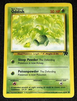 Oddish 63/82 Team Rocket WOTC Common Pokemon Card MP - Image 1