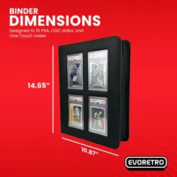 Premium Card Slab Binder – Black Zip Binder for PSA, CGC, CSG, One Touch Slab... - Image 3